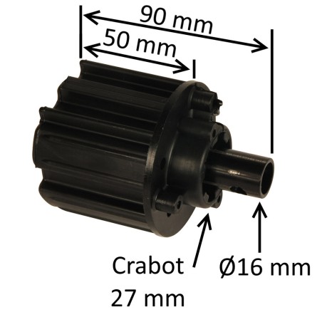 Embout rond ZF64 avec tige 16 mm réduite