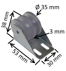 Rouleau de guidage pour tablier DEPD20