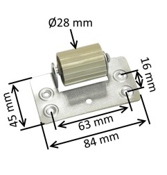 Rouleau de guidage pour tablier Ø 30 mm 6A3.3402