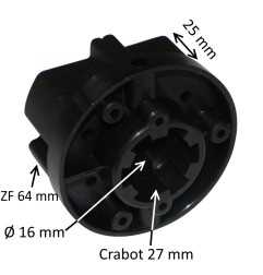 Embout pour tube ZF64 avec crabot 27 mm