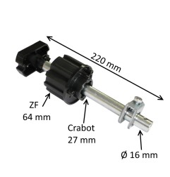 Embout télescopique ZF64 avec tige 16 mm