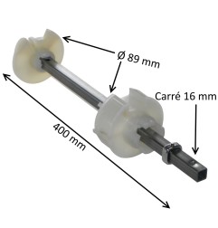 Embout télescopique pour tube 89 mm et tige carré 16 mm