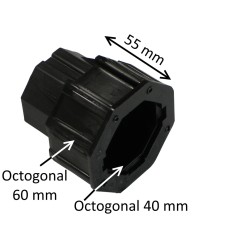Manchon d'adaptation octogonal 40 mm – octogonal 60 mm