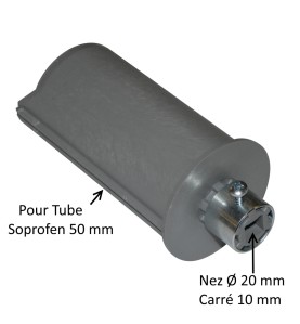 Embout pour tube Soprofen 50 mm - carré 10 mm