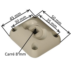 Guide à rotule pour tige carrée 8 mm ZFD123