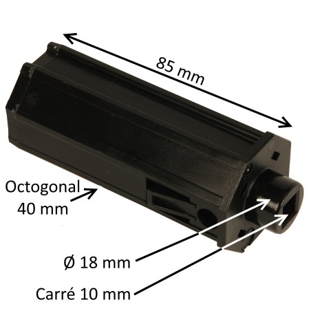 Embout octogonal de 40 mm – nez carré 10 mm