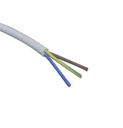 Câble  HO5VVF 3 x 1mm² souple blanc - Vendu au mètre