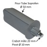 Embout pour tube Soprofen 50 mm - cannelé Ø 20 mm pour tube 50 mm