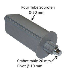 Embout pour tube Soprofen 50 mm - cannelé Ø 20 mm pour tube 50 mm