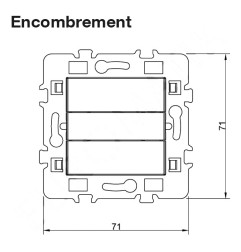 Inverseur à enclenchement à encastrer (sans plaque)