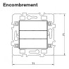 Inverseur à enclenchement à encastrer (sans plaque)