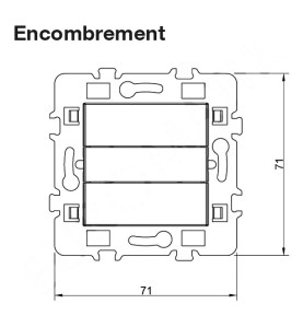 Inverseur à enclenchement à encastrer (sans plaque)