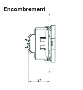 Inverseur à enclenchement à encastrer (sans plaque)