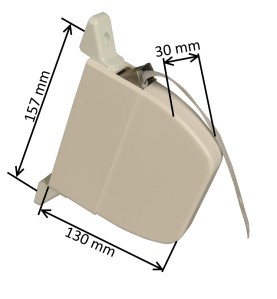 Enrouleur blanc avec 4,75 m de sangle 12 mm