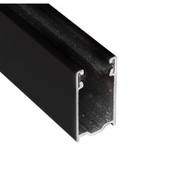 Coulisse TRADI 40x22 mm noir RAL9005 (1 mètre)