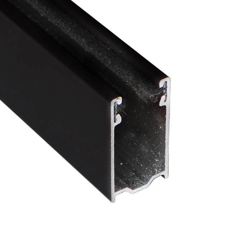 Coulisse TRADI 40x22 mm noir RAL9005 (1 mètre)