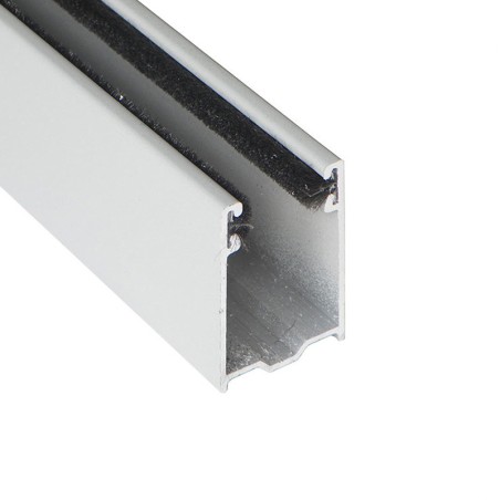 Coulisse TRADI 40x22 mm gris métal RAL9006 (1 mètre)