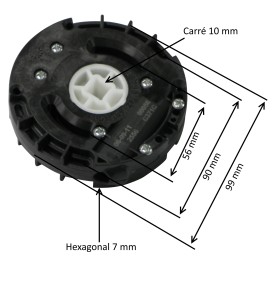 Treuil pour volet roulant débrayable à la descente E:6P7 S:C10