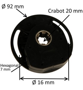 Treuil Soprofen pour volet roulant 419F012 Hexagonal 7 mm