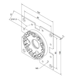 Support TTGO métallique 100x100 mm