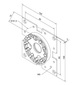 Support TTGO métallique 100x100 mm