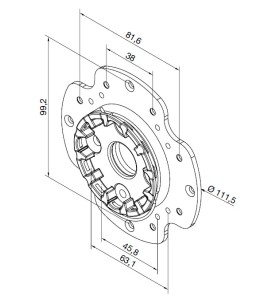 Support aluminium TTGO pour joue ZF