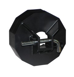 Support dodécagonal en U passage intérieur 16 mm pour coffre Fixolite (livré sans broche BR)