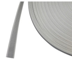 Sangle polyester 18 mm gris et blanc (le mètre)