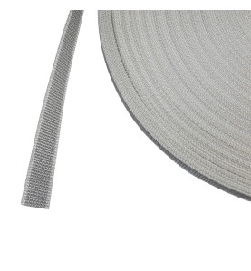 Sangle polyester 18 mm gris et blanc (le mètre)