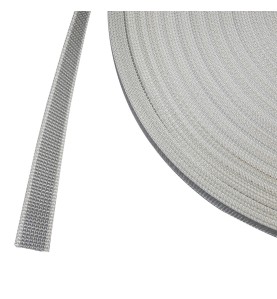 Sangle polyester 20 mm gris et blanc (le mètre)