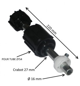 Embout télescopique ZF54 – crabot 27 mm et tige 16 mm