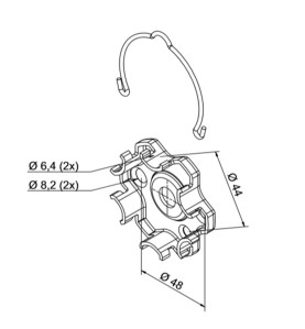 Support aluminium pour moteur Nice ERA M SH