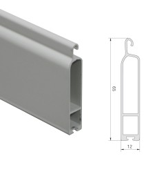 Lame finale ALU 65x14 mm blanc (2 mètres)