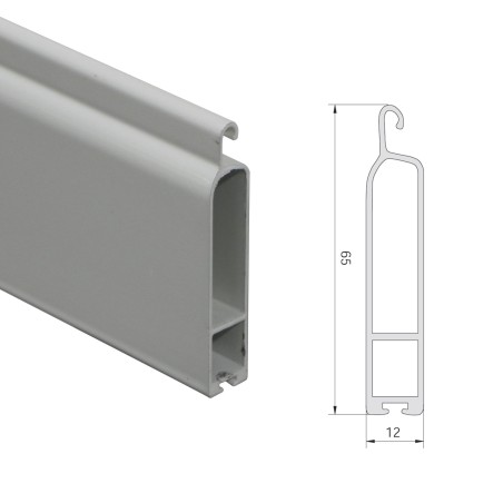 Lame finale ALU 65x14 mm blanc (2 mètres)