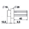 Moyeu collerette H9.5 téton Ø 18