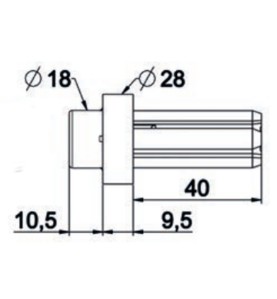 Moyeu collerette H9.5 téton Ø 18