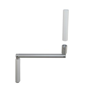 Poignée de manivelle aluminium blanc Ø 13 mm