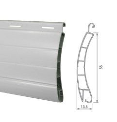 Lame PVC 55 mm ajourée - blanc (2 mètres)