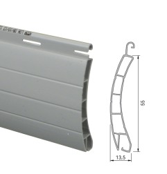 Lame PVC 55 mm ajourée - gris (2 mètres)