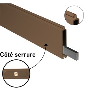 Lame Finale avec serrure Longueur 1490 mm marron extérieure