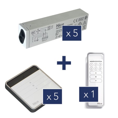 Kit radio pour 5 volets roulants