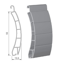 Lame volet roulant PVC 55 ajourée - blanc