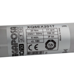 Moteur radio Gaposa XQ5EX 20 Nm 17 tours/min