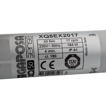 Moteur radio Gaposa XQ5EX 20 Nm 17 tours/min