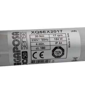 étiquette moteur radio Gaposa XQ5EX 20 Nm 17 tours/min
