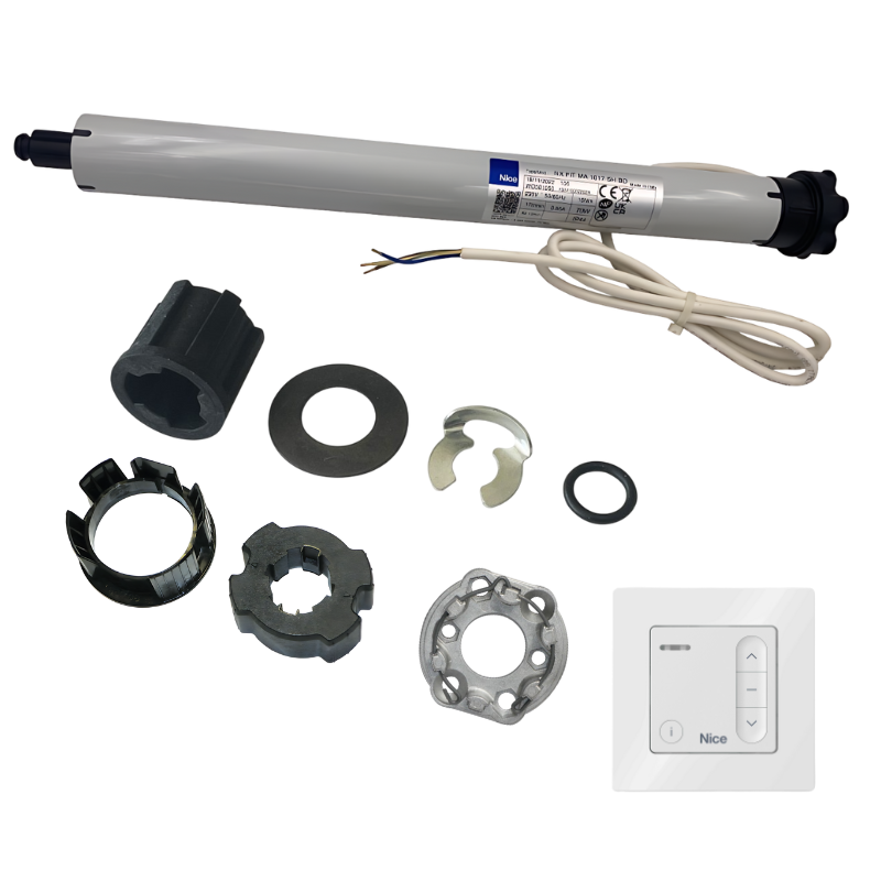 Kit moteur radio Nice Next Fit 10/17 + DOMI W1 pour tube ZF64