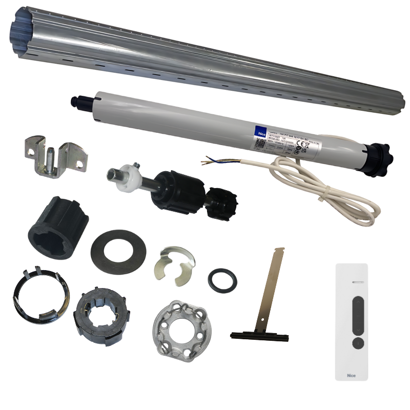 Kit axe motorisé tube ZF54 2 m et moteur Nice Next Fit MA 10 Nm 17 tours/min