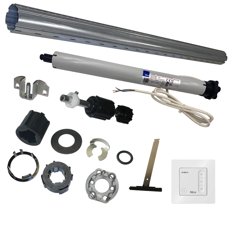 Kit axe motorisé tube ZF54 2 m et moteur Nice Next Fit MA 10 Nm 17 tours/min