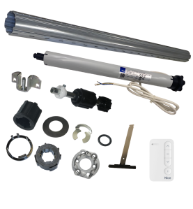 Kit axe motorisé tube ZF54 2 m et moteur Nice Next Fit MA 10 Nm 17 tours/min