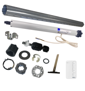 Kit axe motorisé tube ZF54 2 m et moteur Nice Next Fit MA 20 Nm 17 tours/min